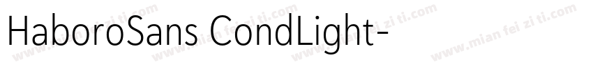 HaboroSans CondLight字体转换